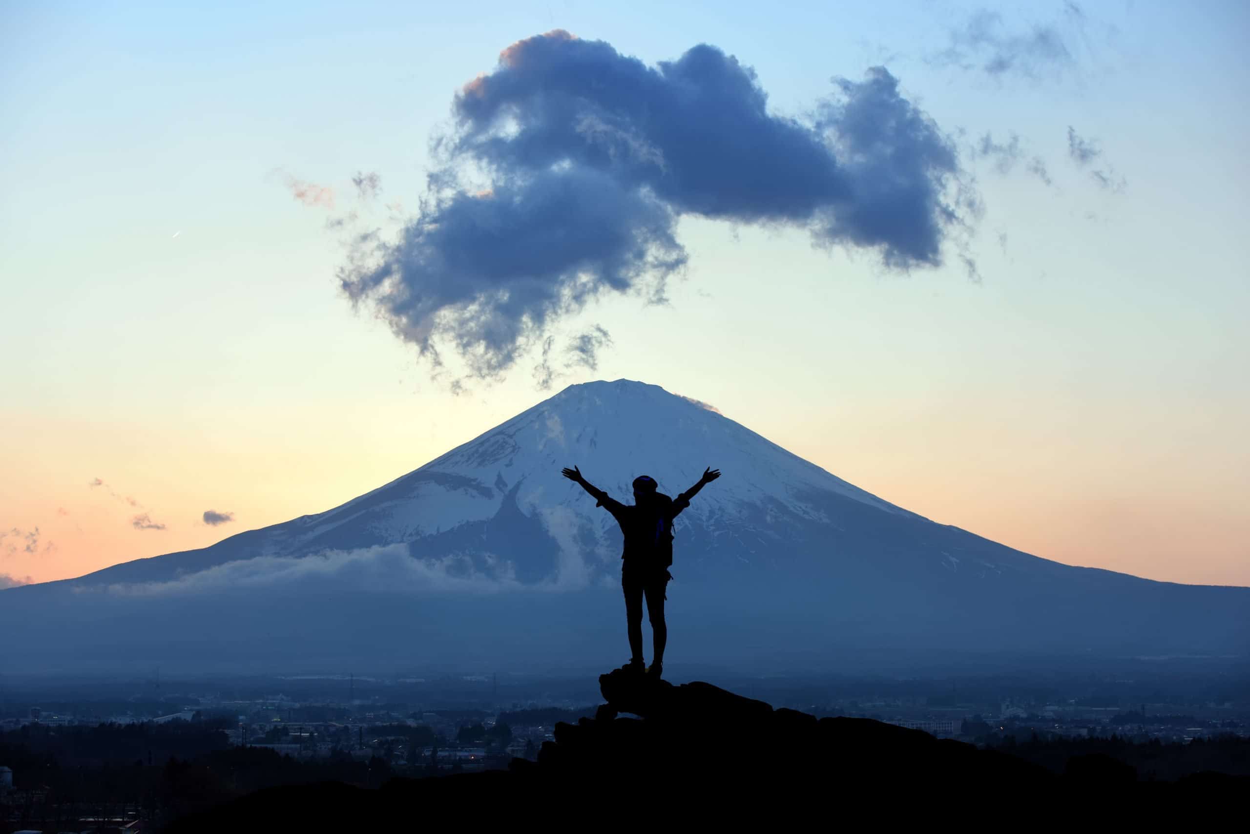 Über Mt. Fuji: Japan Klettertag