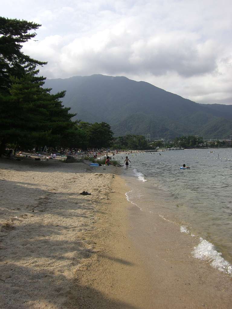Visiting Omimaiko Beach at Lake Biwa in Japan